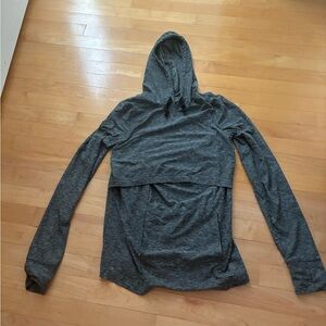 Motherhood Charcoal Hooded Nursing Top